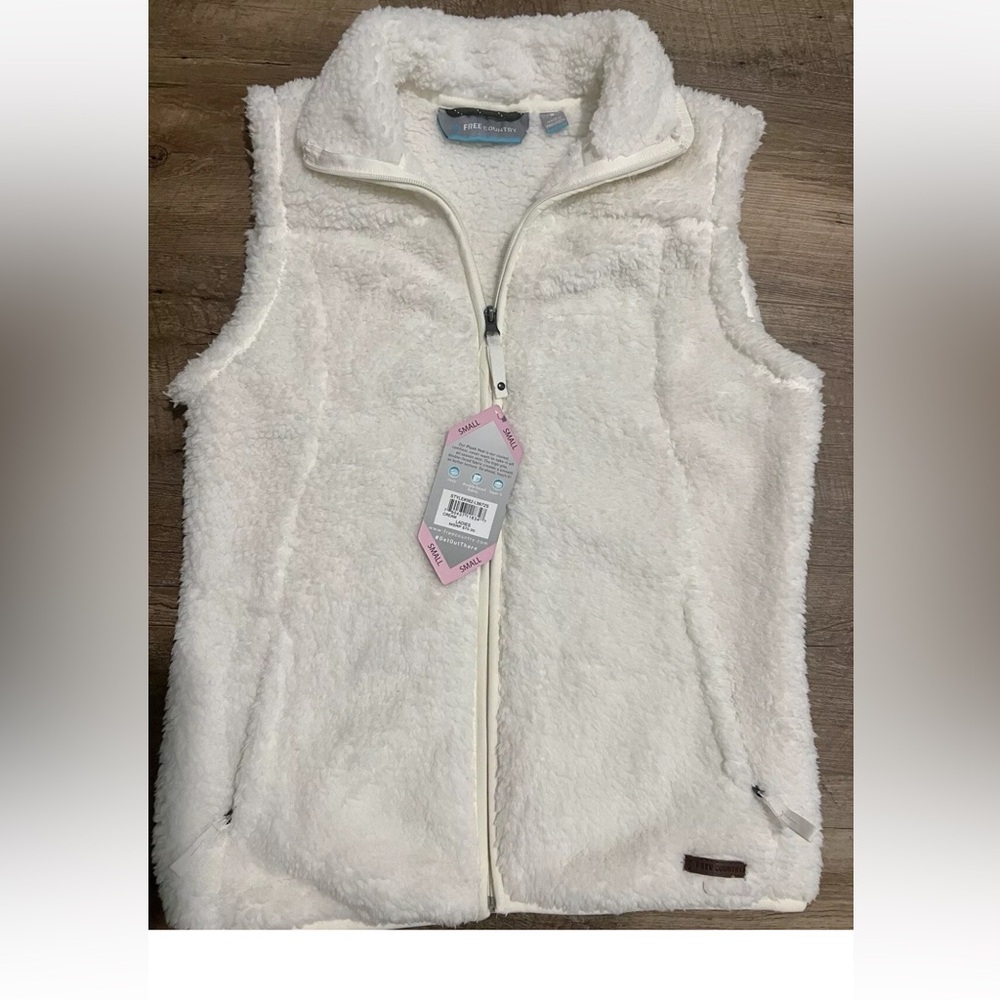 Free Country Faux Plush Vest Small